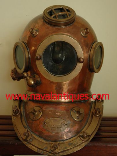 La Spirotechnique antique dive helmet